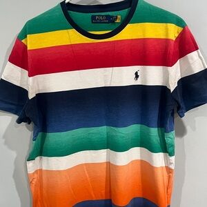 Ralph Lauren Men's Rainbow Striped Tee